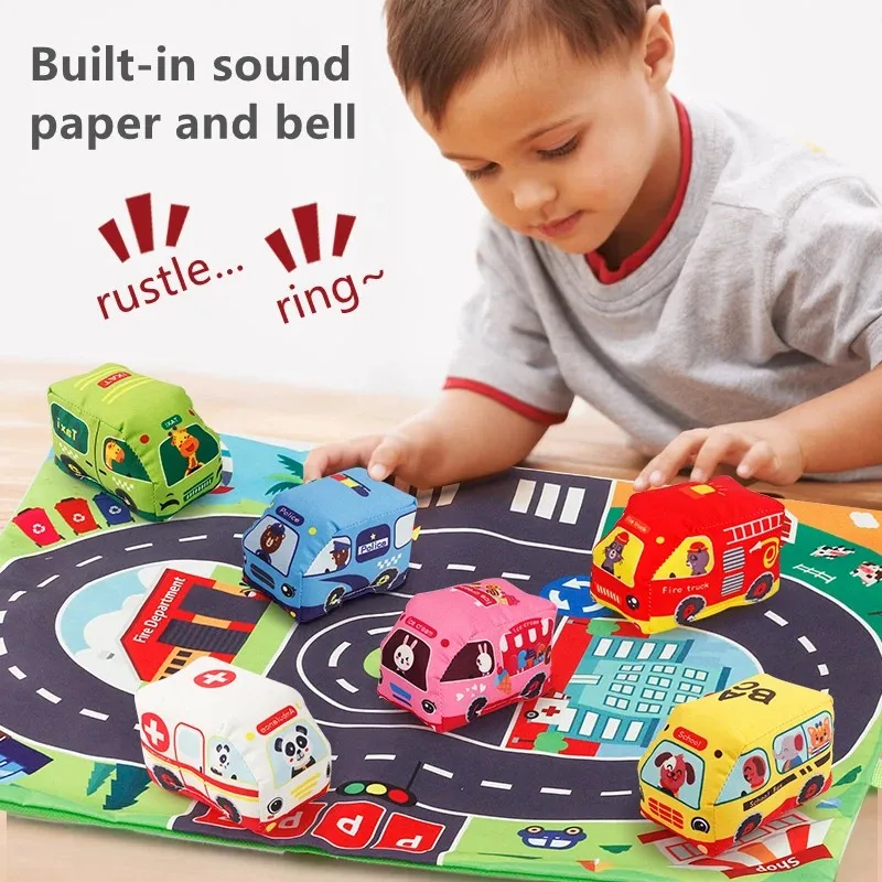 Soft Car Toy Set with Play Mat