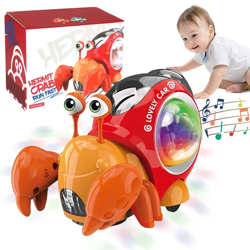 Crawling Crab Snail Musical Baby Toy