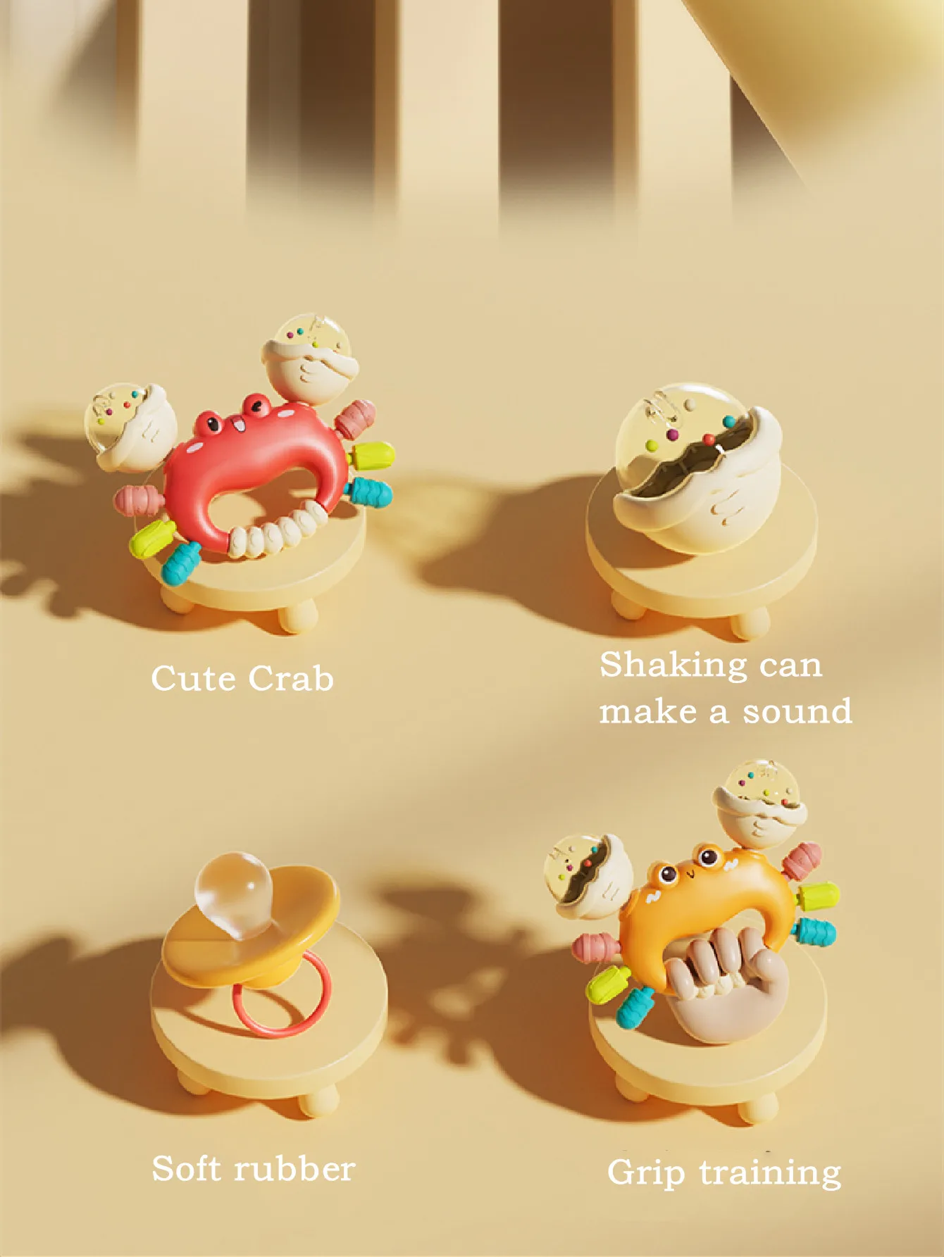 Multifunctional Crab Baby Rattle