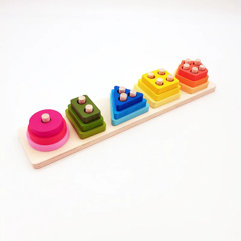 Children’s Wooden Category Stack Toy product display