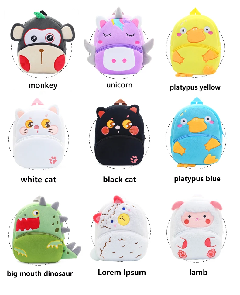 Cartoon Cute Plush Backpack 3