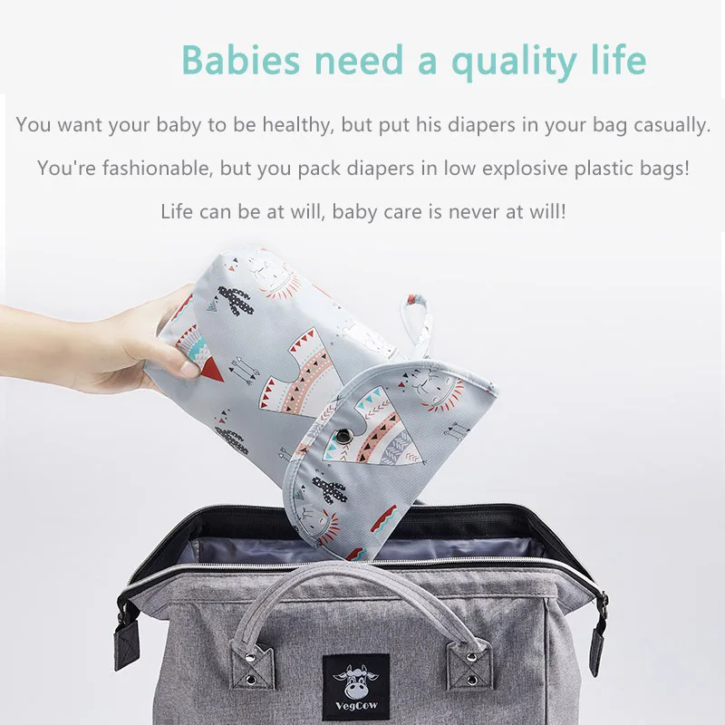 Waterproof Baby Diaper Organizer Bag