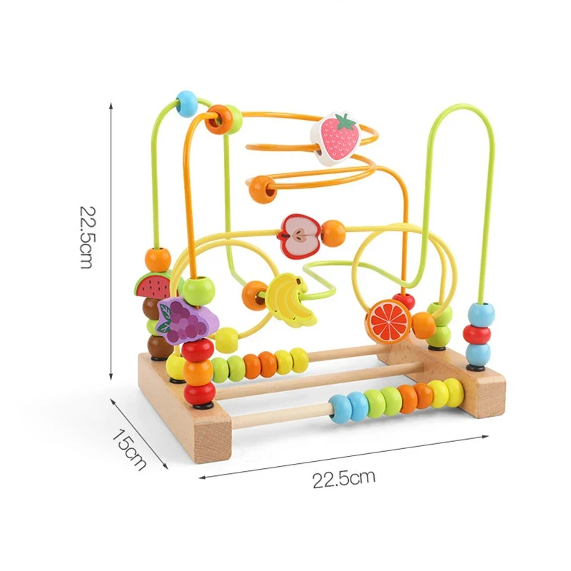 Montessori Wooden Bead Maze Toy dimensions