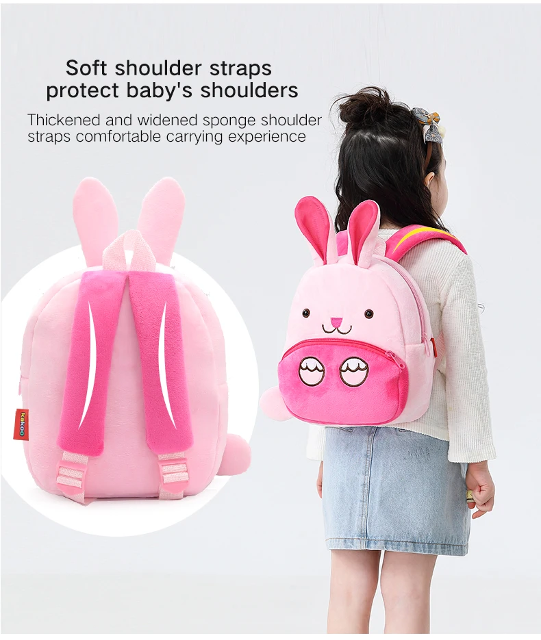 Cartoon Cute Plush Backpack soft shoulder straps