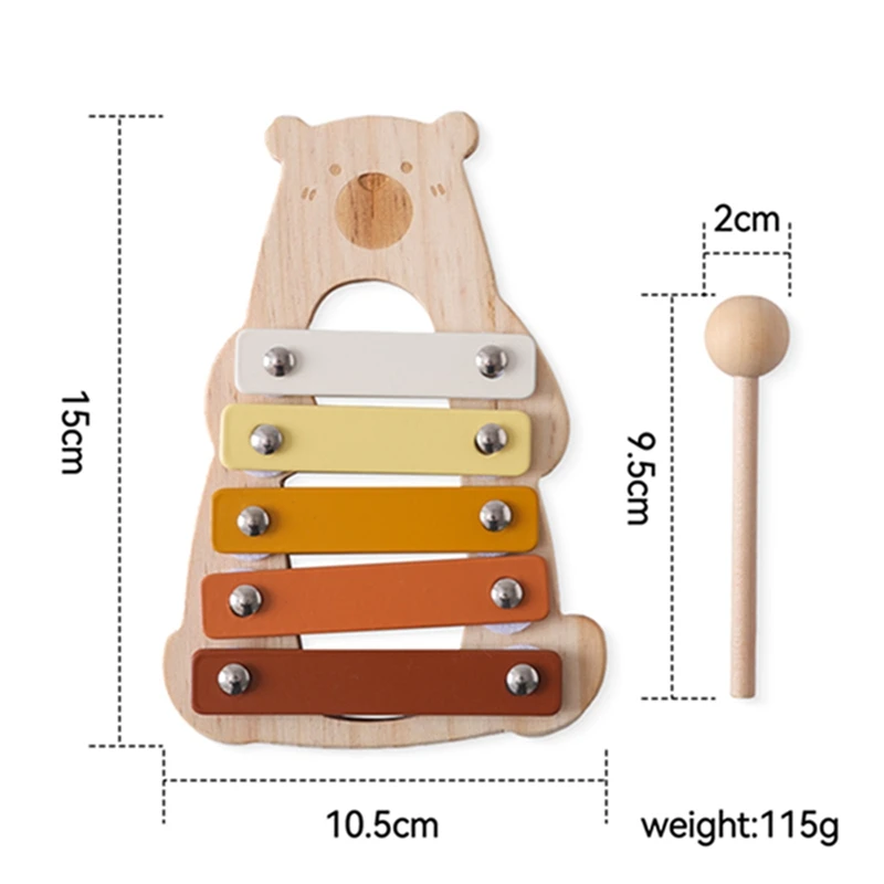 Wooden Montessori Musical Toy for Babies size 15x10cm
