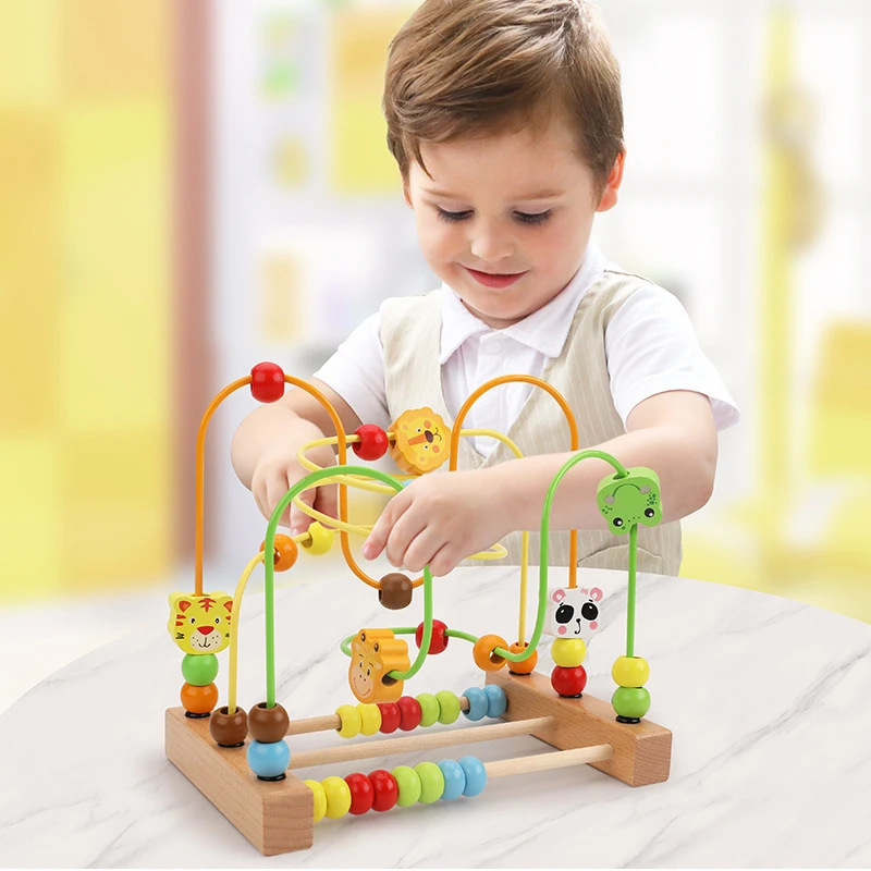 Montessori Wooden Bead Maze Toy variations 3