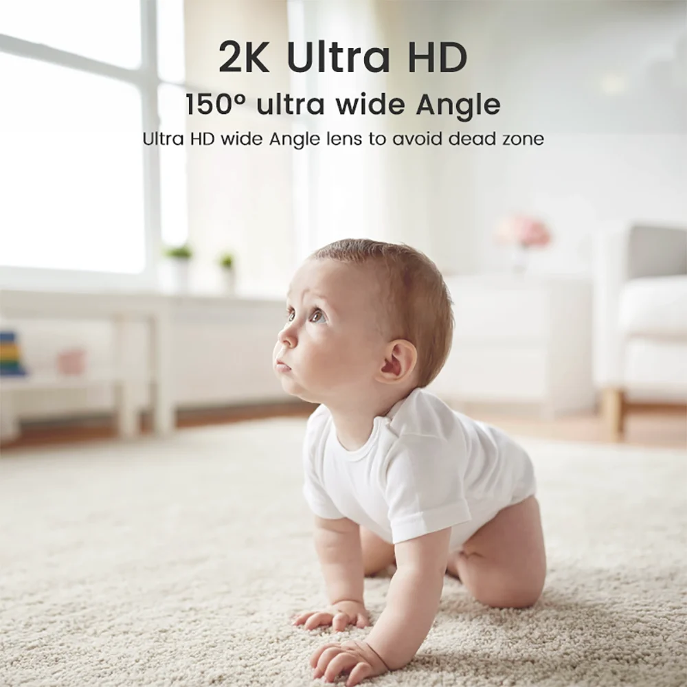 2K Full HD Baby Monitor with Cry Detection