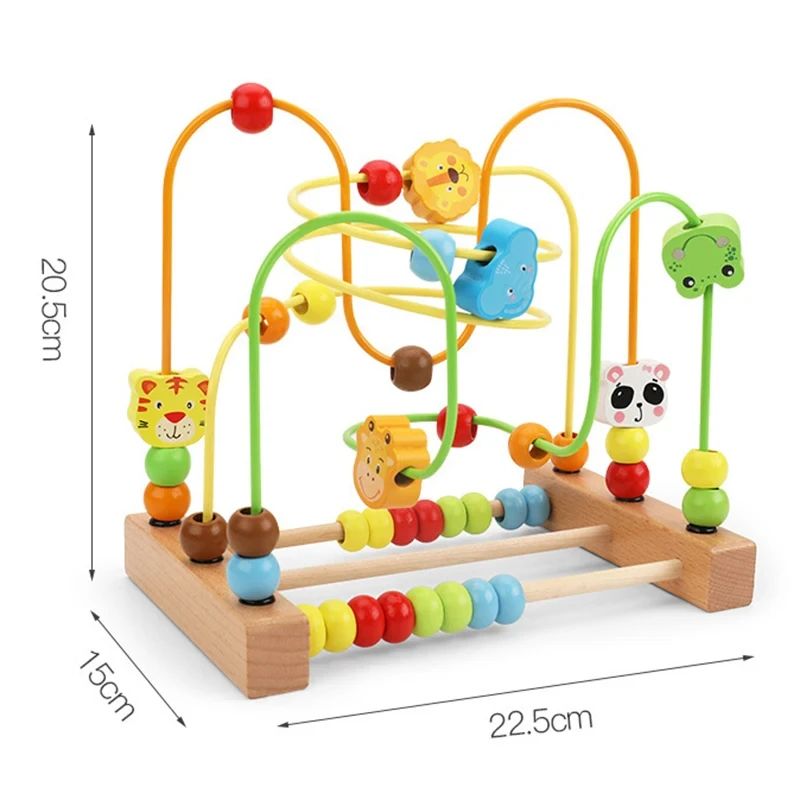 Montessori Wooden Bead Maze Toy dimensions 2