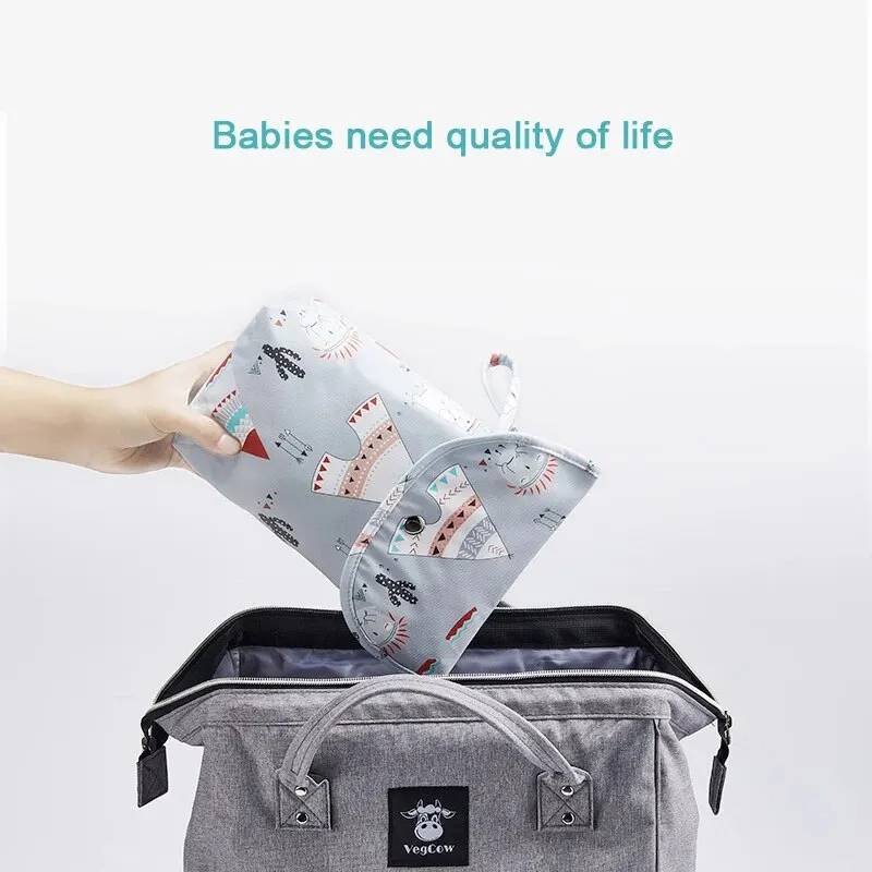 Cloth Diaper Wet Dry Bags Reusable Waterproof With Two Zippered Pockets - CARERS