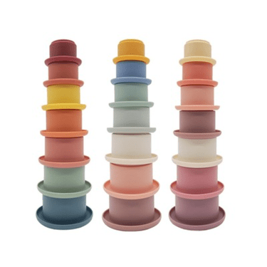 Silicone Hourglass Stacking Cups for Babies